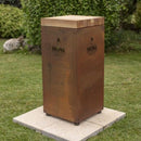 Table de rangement 48x48x96 avec billot en bois