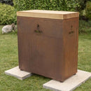 Table de rangement 48x96x96 avec billot en bois