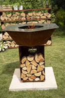 Rangement à bois de jardin 45x90x140 en corten