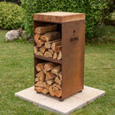 Table de rangement 48x48x96 avec billot en bois