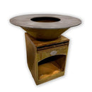 Brasero Plancha 100cm - Meuble Vertical - Corten