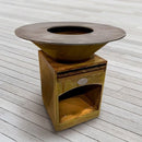 Brasero Plancha 100cm - Meuble Vertical - Corten