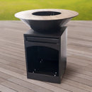 Brasero Plancha 90cm - Meuble Vertical - Laqué Noir