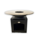 Brasero Plancha 110cm - Meuble Vertical - Laqué Noir