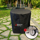 Brasero Plancha 110cm - Meuble Vertical - Laqué Noir