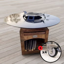 Brasero Plancha 120cm - Meuble Vertical - Corten