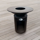 Brasero Plancha 75cm - Meuble Vertical - Laqué Noir