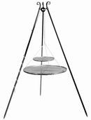 Barbecue 2 Grilles de Cuisson suspendu sur Trépied 180 cm CookKing