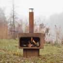 Cheminée extérieur rouille 40x118cm Brasero France