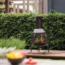 Cheminée extérieur poêle bois 38x90cm Brasero France